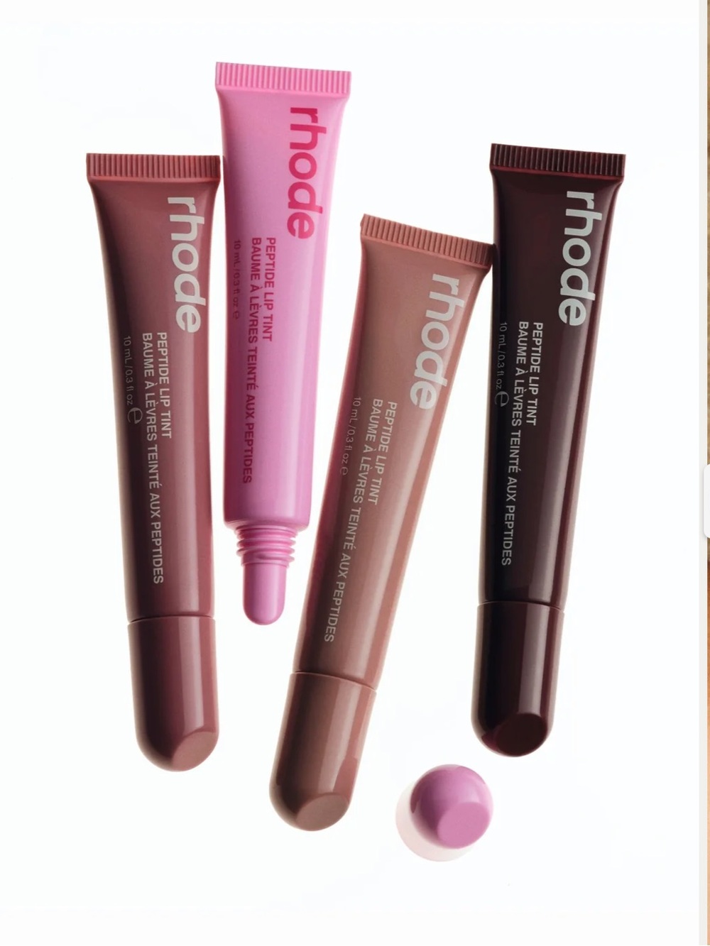RHODE The Peptide Lip Tint Balm Set-Raspberry Jelly, Toast, Ribbon, Espresso - Picture 5 of 5